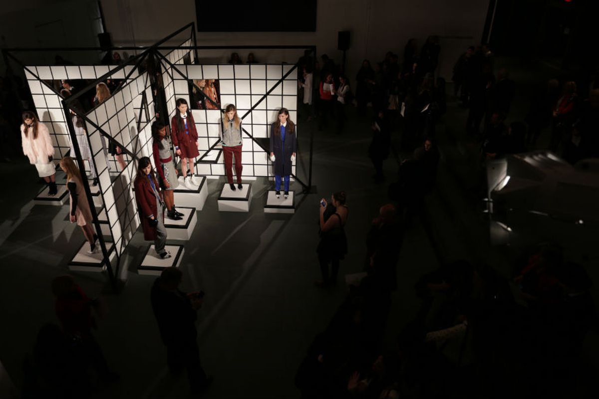 Inspired by grids, Tanya Taylor's presentation was held at MoMA. Photo by David Sherwin