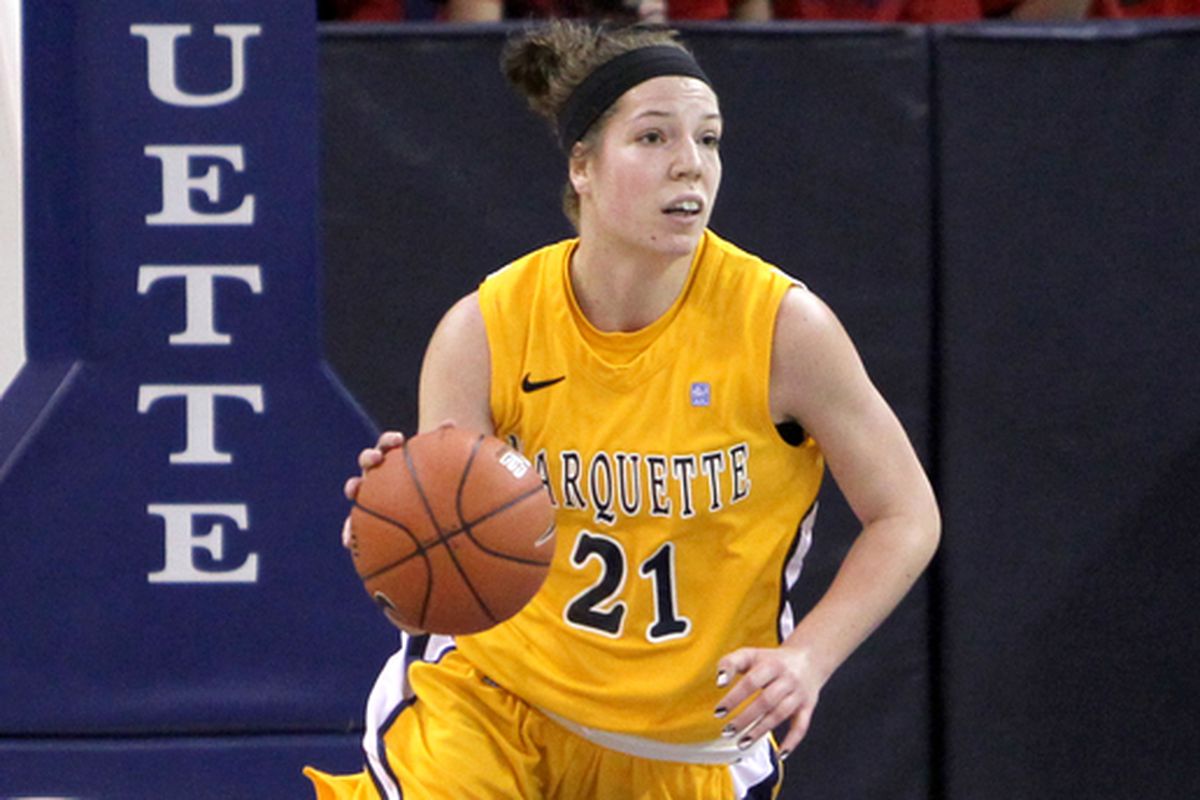 Katherine Plouffe had her seventh double-double of the season against St. John's.