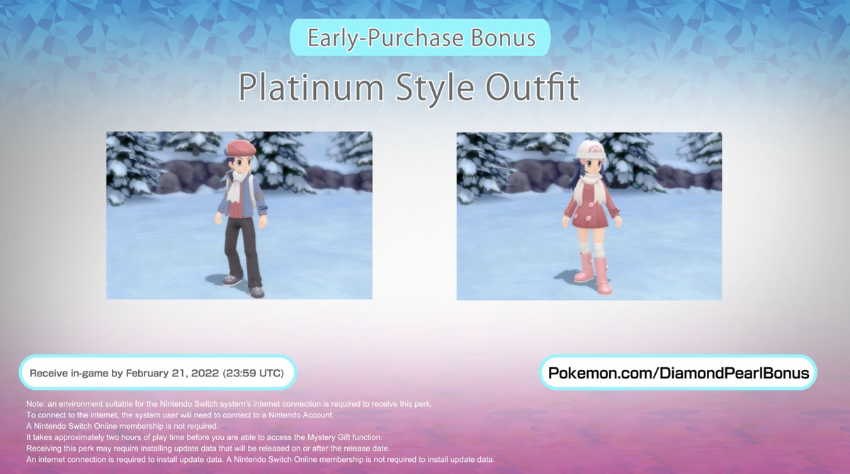 an image of two possible outfits you can dress your characters up in. they’re cute and ice-blue with pink.