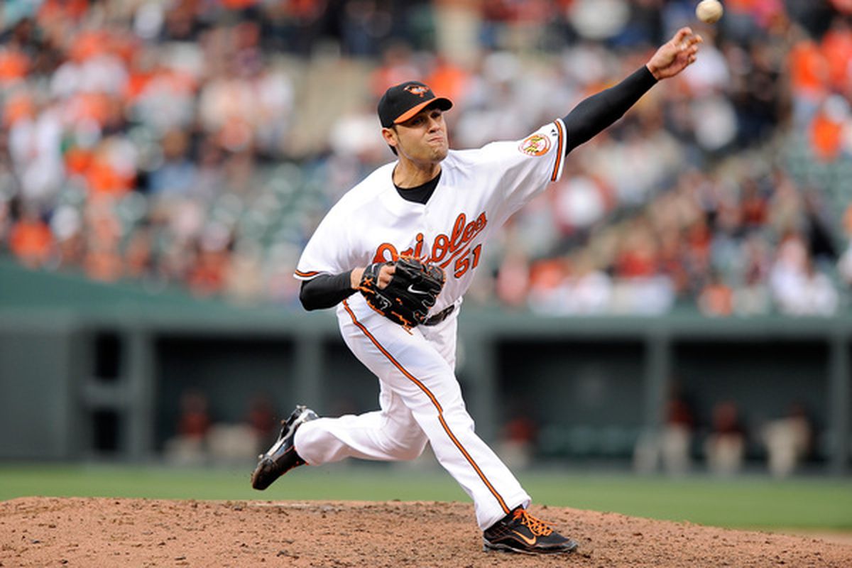 Something tells me Michael Gonzalez won't follow Gregg Olson into the Orioles Hall of Fame. (Photo by Greg Fiume/Getty Images)