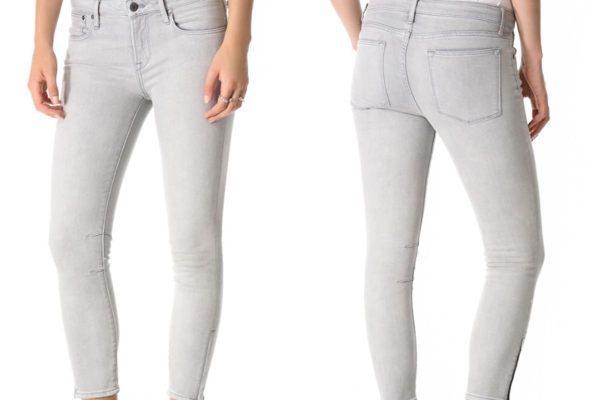 HELMUT Helmut Lang cropped skinny jeans. Images via Shopbop.