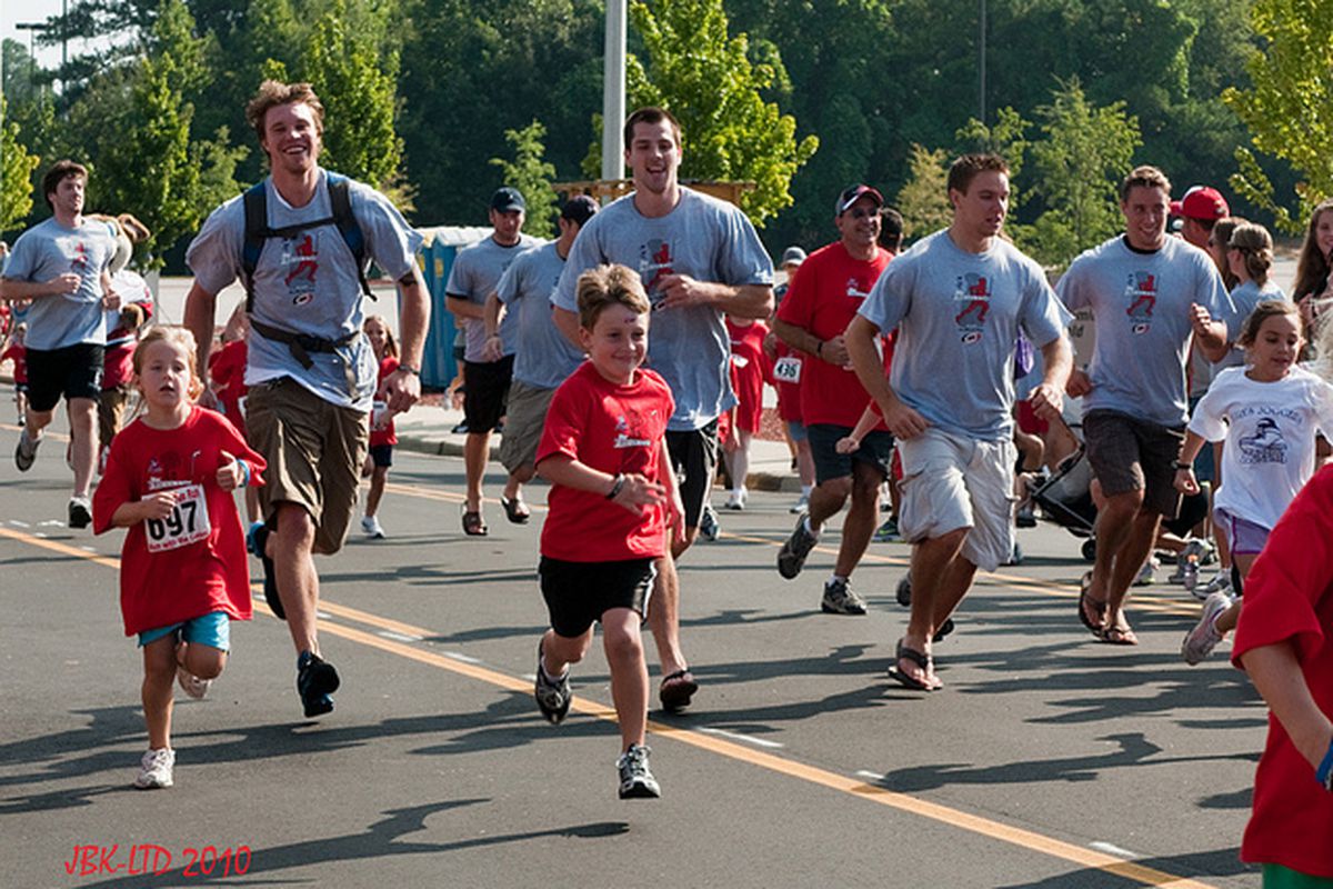 The Hurricanes have become a huge part of the Triangle community, with players and other team personnel involved in charitable events like the Friesen 5K Fun Run. Photo by <a href="http://www.flickr.com/photos/jbk-ltd/">LTD</a>