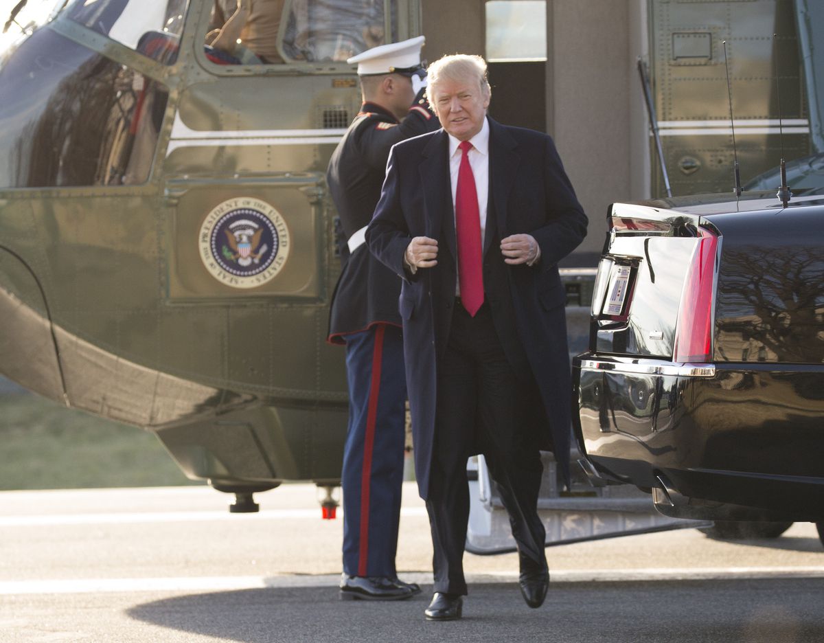 President Donald Trump Arrives At Walter Reed National Military Medical Center