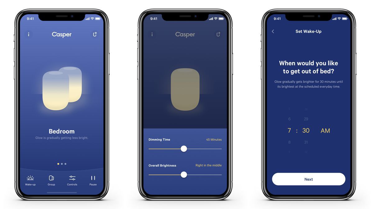 Phone displaying Casper app