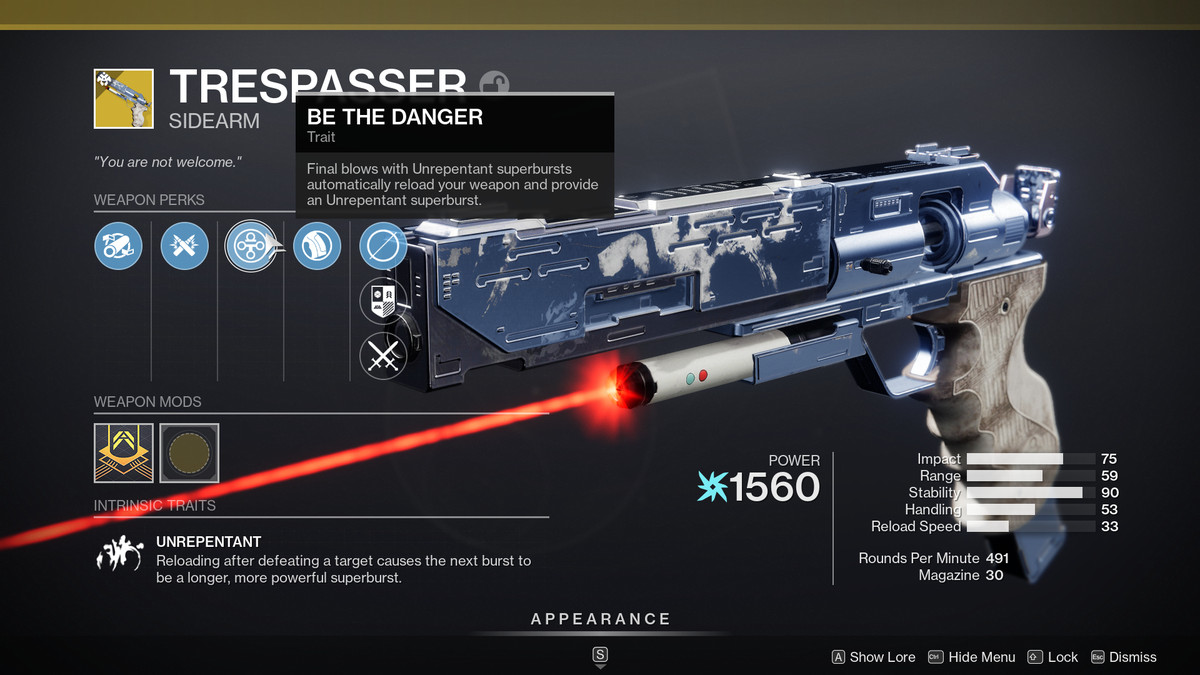 A look at Trespasser’s perks in Destiny 2: Season of the Haunted