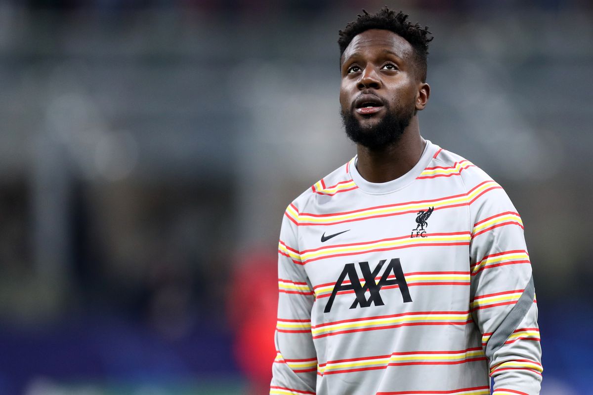 Divock Origi of Liverpool Fc during warm up before the...