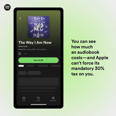 Spotify audiobook mockup