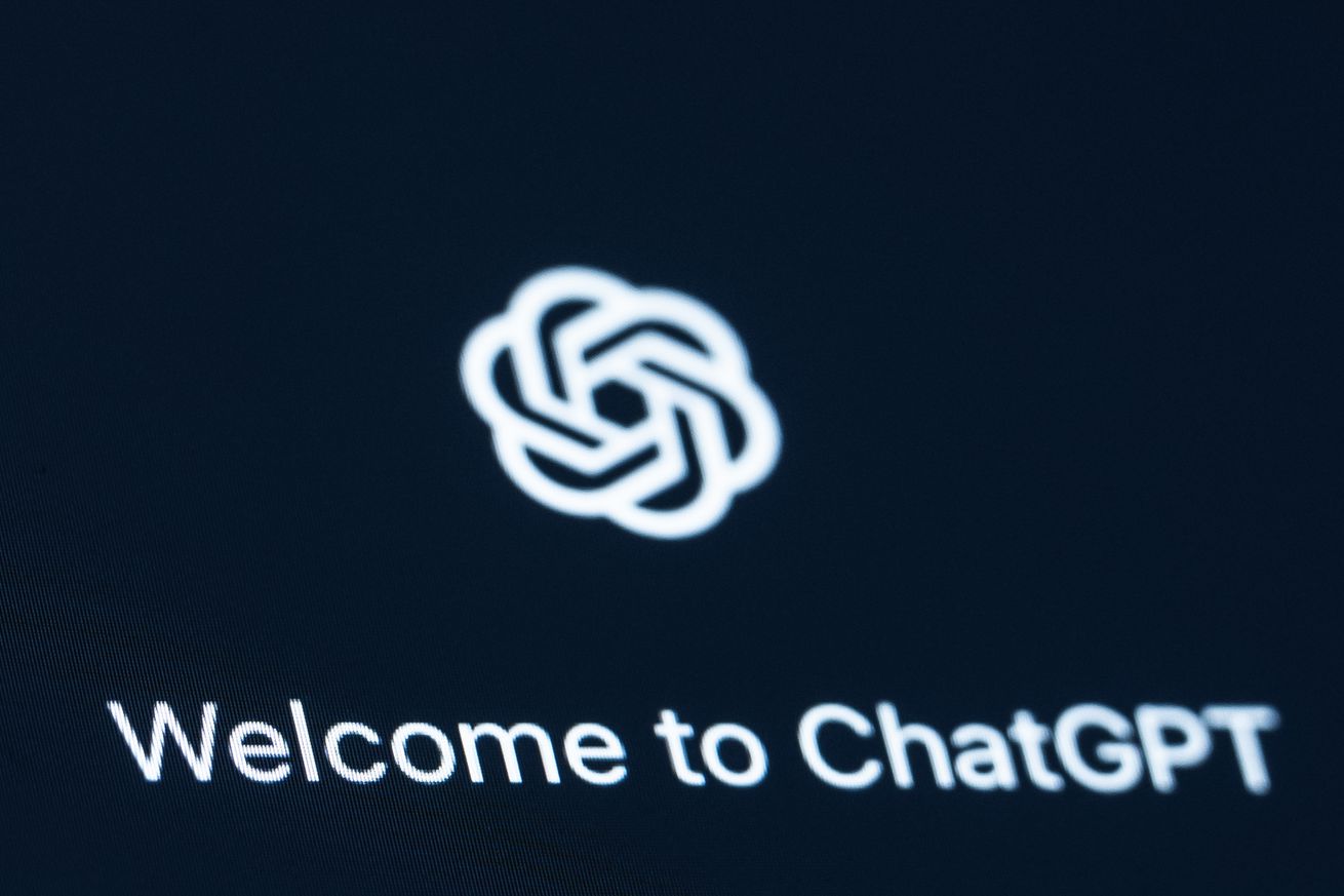 The words Welcome to ChatGPT from the US company OpenAI can be seen on a computer screen. 