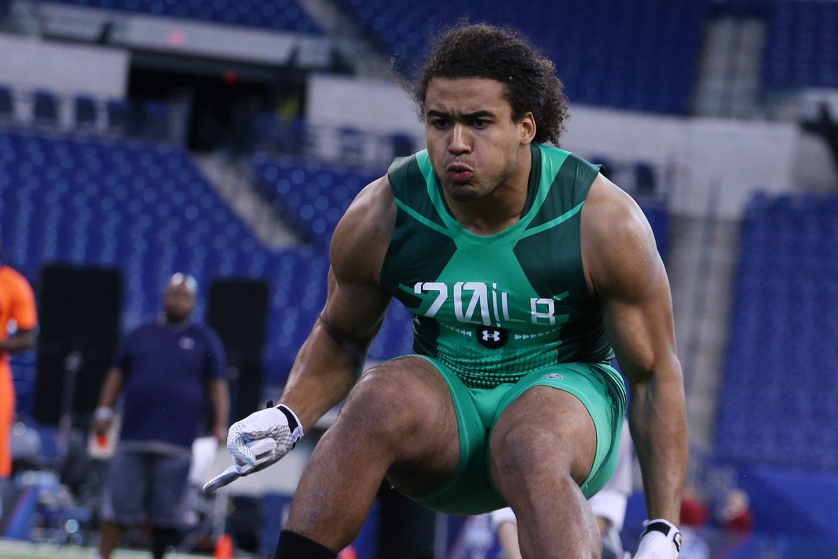 Eric Kendricks, with empty seats brought in from OPUG