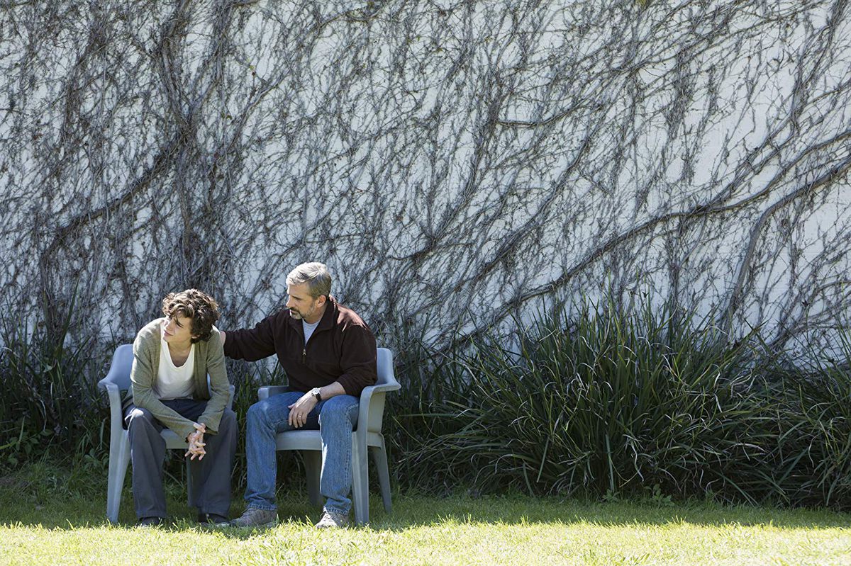 Timothée Chalamet and Steve Carell star in Beautiful Boy as David and Nic Sheff.