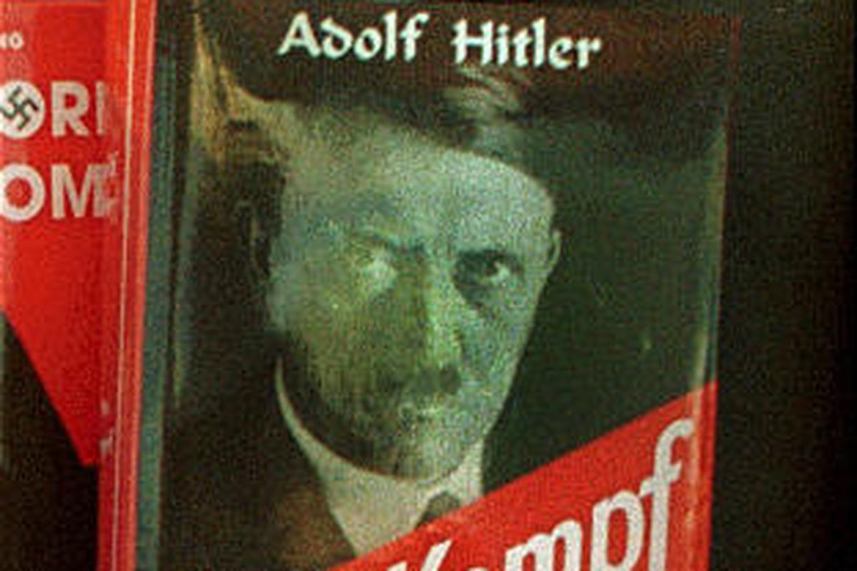 Hitler's tome is seen in 1999 in Sarajevo. Historians wish to republish it.