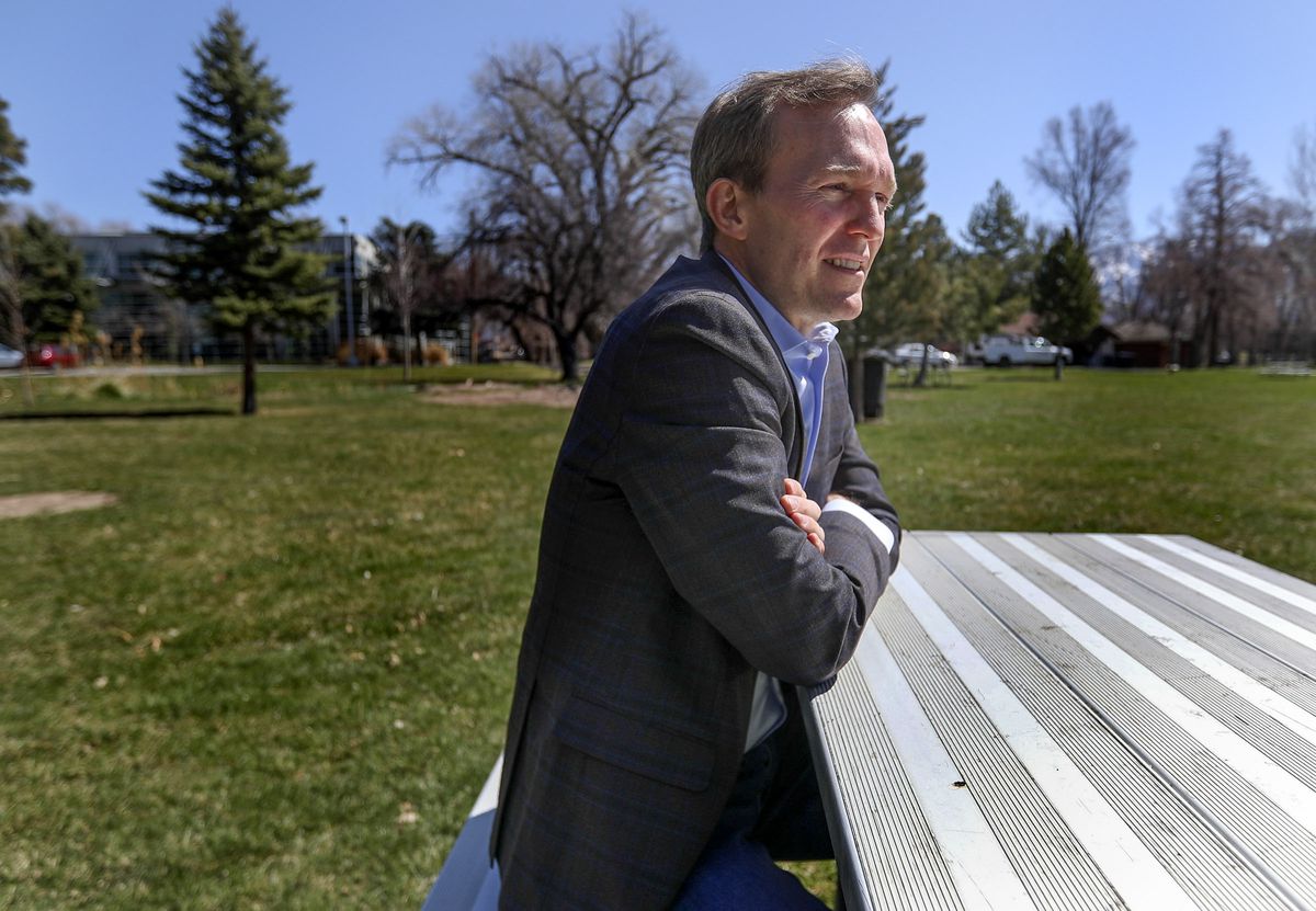 Former Rep. Ben McAdams, D-Utah, talks with the Deseret News at Fairmont Park in Salt Lake City on Wednesday, March 31, 2021.