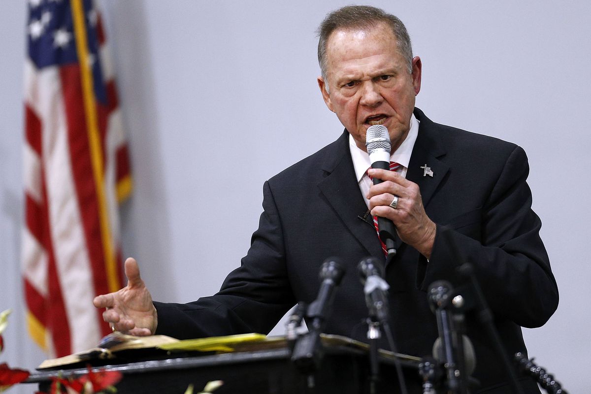 Embattled GOP Senate Candidate Judge Roy Moore Attends Church Revival Service At Baptist Church In Jackson, Alabama