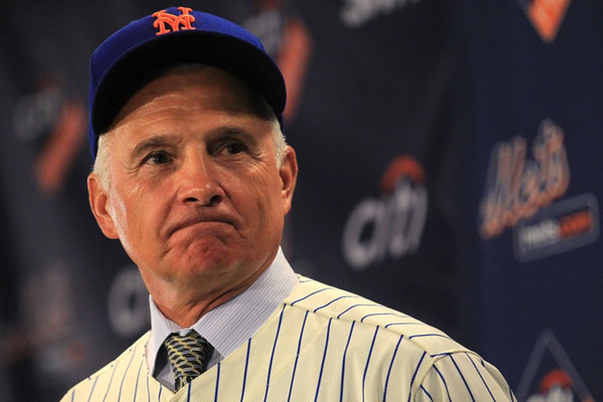 NEW YORK - NOVEMBER 23:  New York Mets new manager Terry Collins speaks to the media during a press conference  at Citi Field on November 23 2010 in New York New York.  (Photo by Chris McGrath/Getty Images)