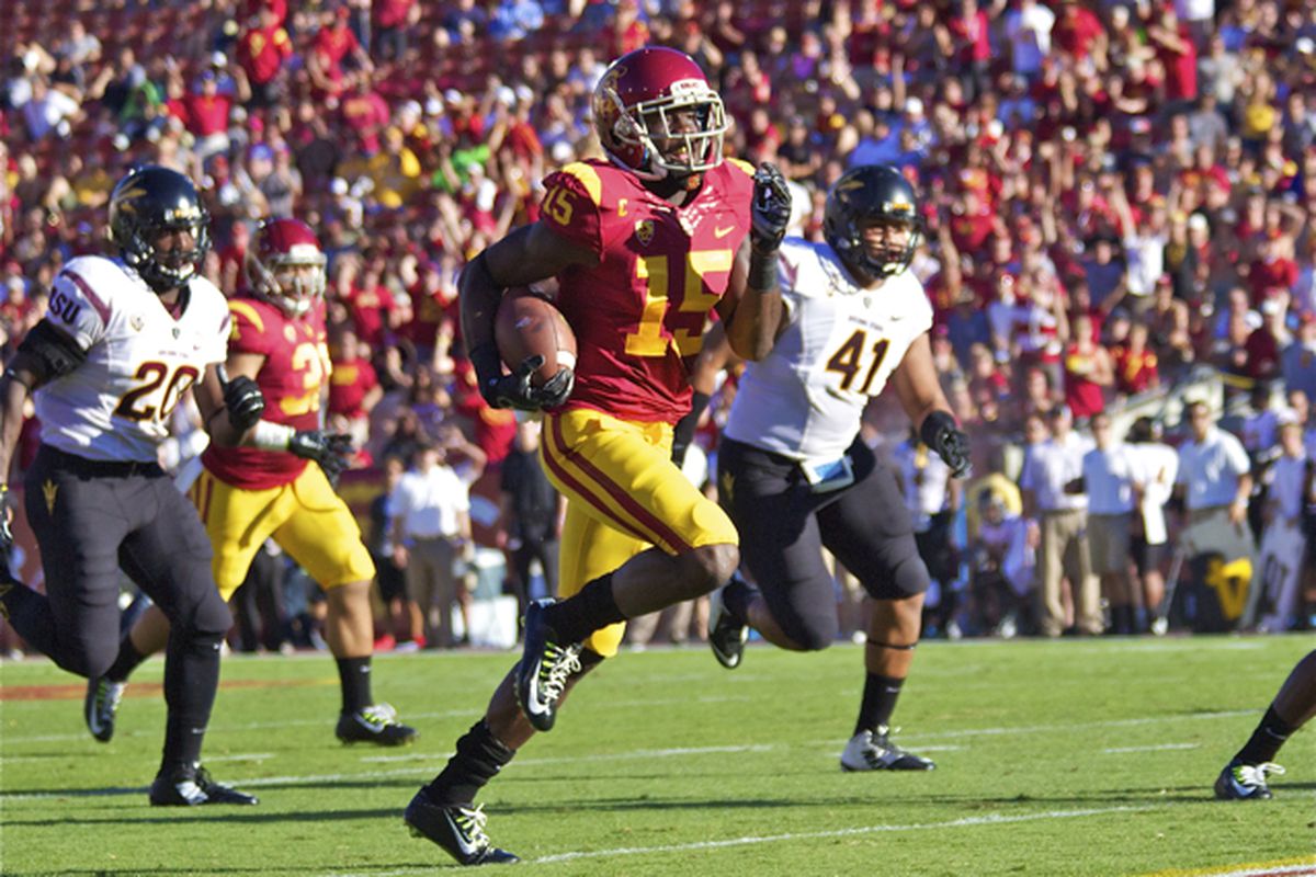 Nelson Agholor is now tied for the USC punt return record.