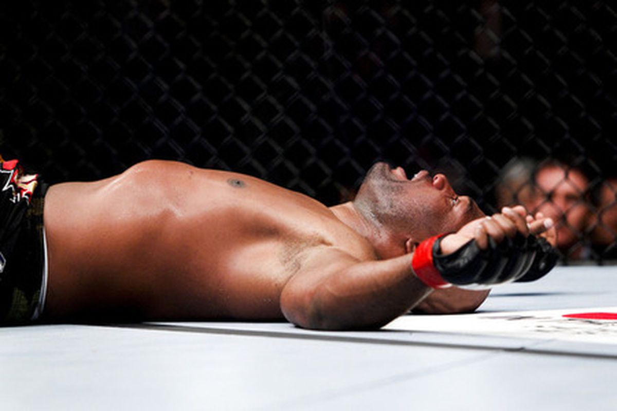 Photo of a deflated Quinton "Rampage" Jackson after his loss to Ryan Bader at UFC 144 on Sat., Feb. 25, 2012, in Japan by Esther Lin via MMAFighting.com. 