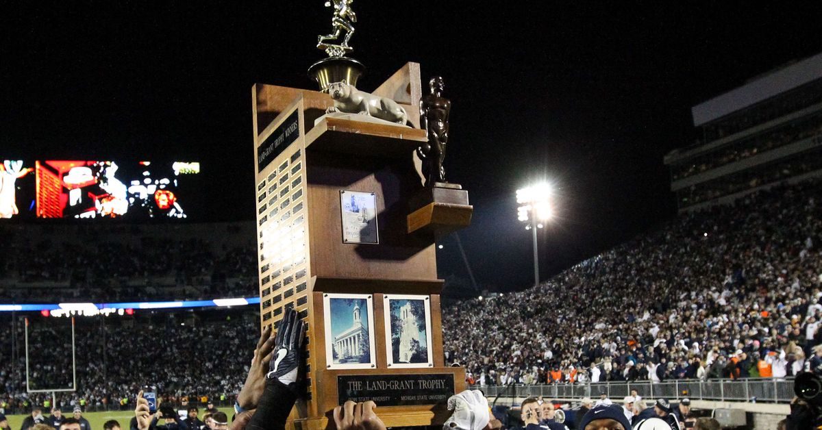 Penn State-Michigan State Land Grant Trophy: hideously wonderful