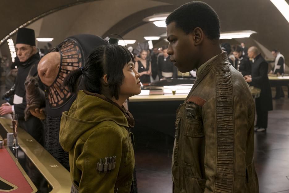 Kelly Marie Tran and John Boyega in Star Wars: The Last Jedi
