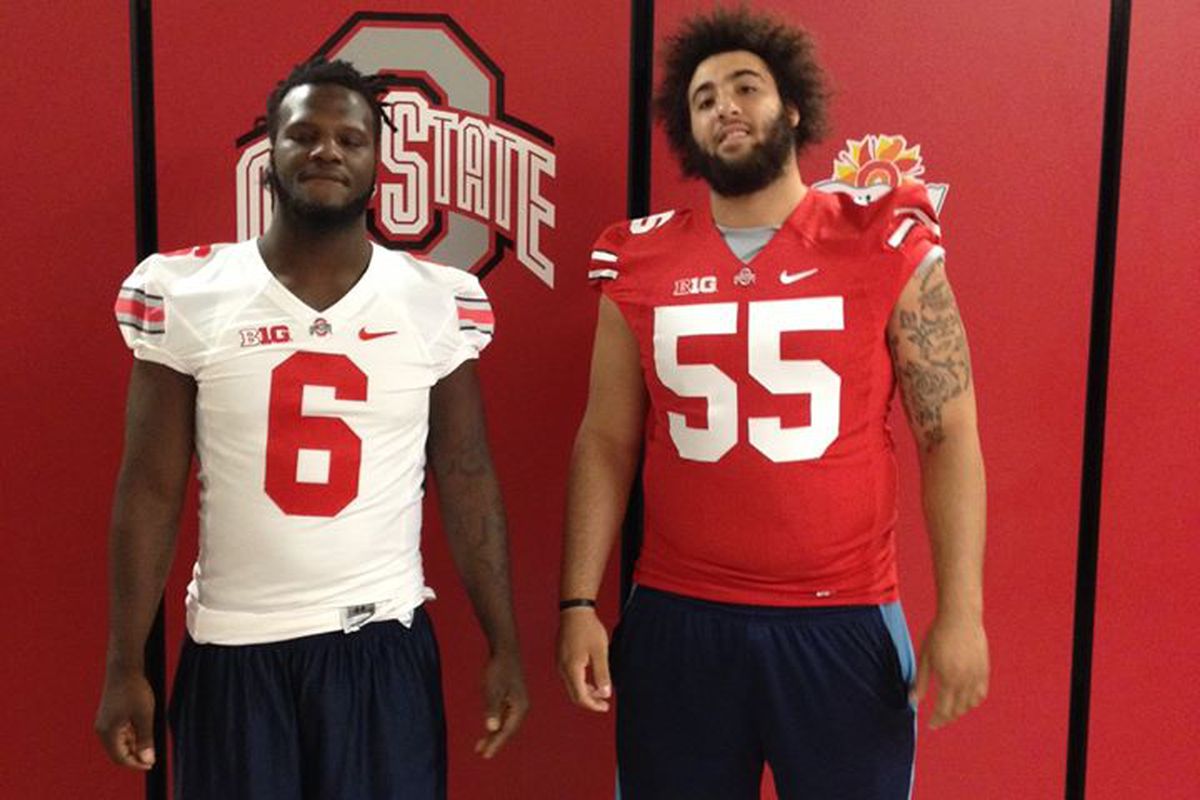Chad Mavety (right) looks at home in a Buckeye uniform. Will he end up at Ohio State?