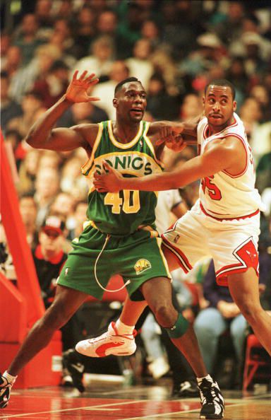 Shawn Kemp was one of the brightest stars of the 1990's NBA. (Courtesy of Jonathan Daniel/Allsport)