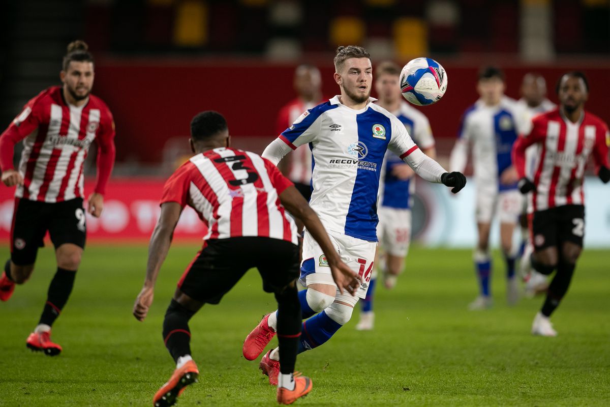 Harvey Elliot of Blackburn Rovers during the Sky Bet Championship match between Brentford and Blackburn Rovers at the Brentford Community Stadium, Brentford on Saturday 5th December 2020.