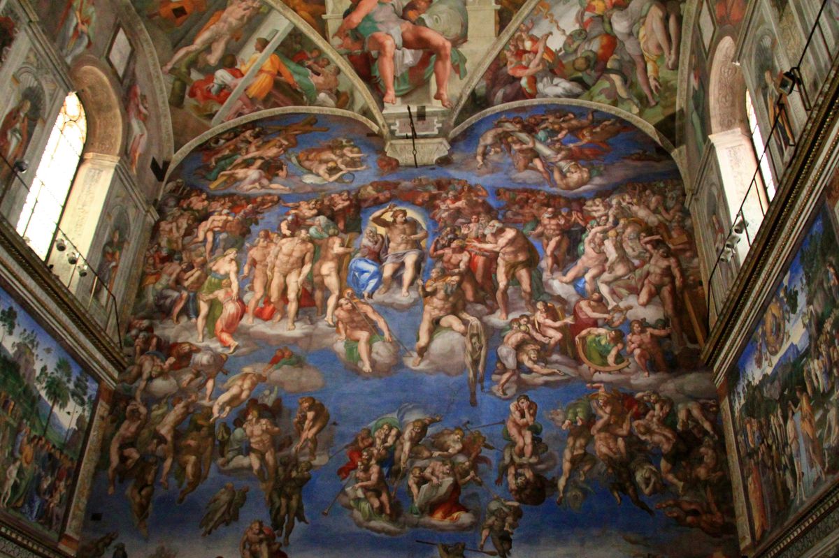 The Last Judgement in the Sistine Chapel