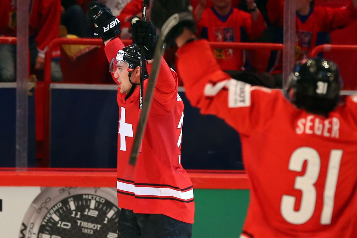 El Nino scored the game-winning goal in the Swiss' semi-final game vs. the USA this year's World Championships.