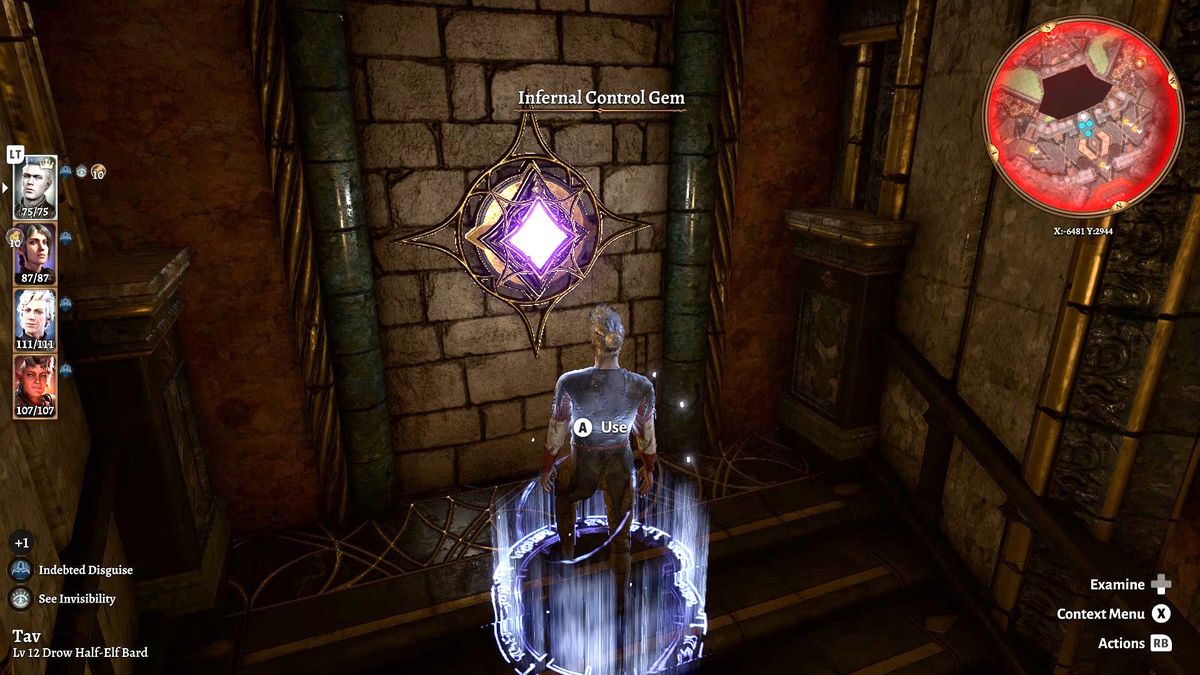 A Baldur’s Gate 3 character is stuck outside a room blocked by a barrier in the House of Hope in BG3.