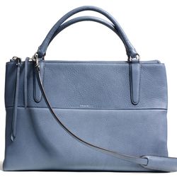 <a href="http://f.curbed.cc/f/Coach_031014_Borough">The Borough Bag in Gold/Washed Chambray Pebbled Leather</a>, $598
