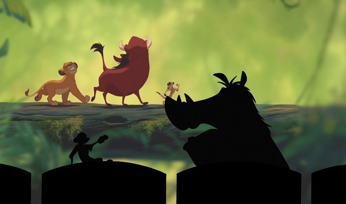 The Lion King 1 1⁄2 - Timon and Pumbaa narrating the events of The Lion King