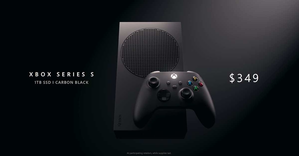 Microsoft, 349 ABD Doları karşılığında 1 TB depolama alanına sahip siyah Xbox Series S’yi duyurdu