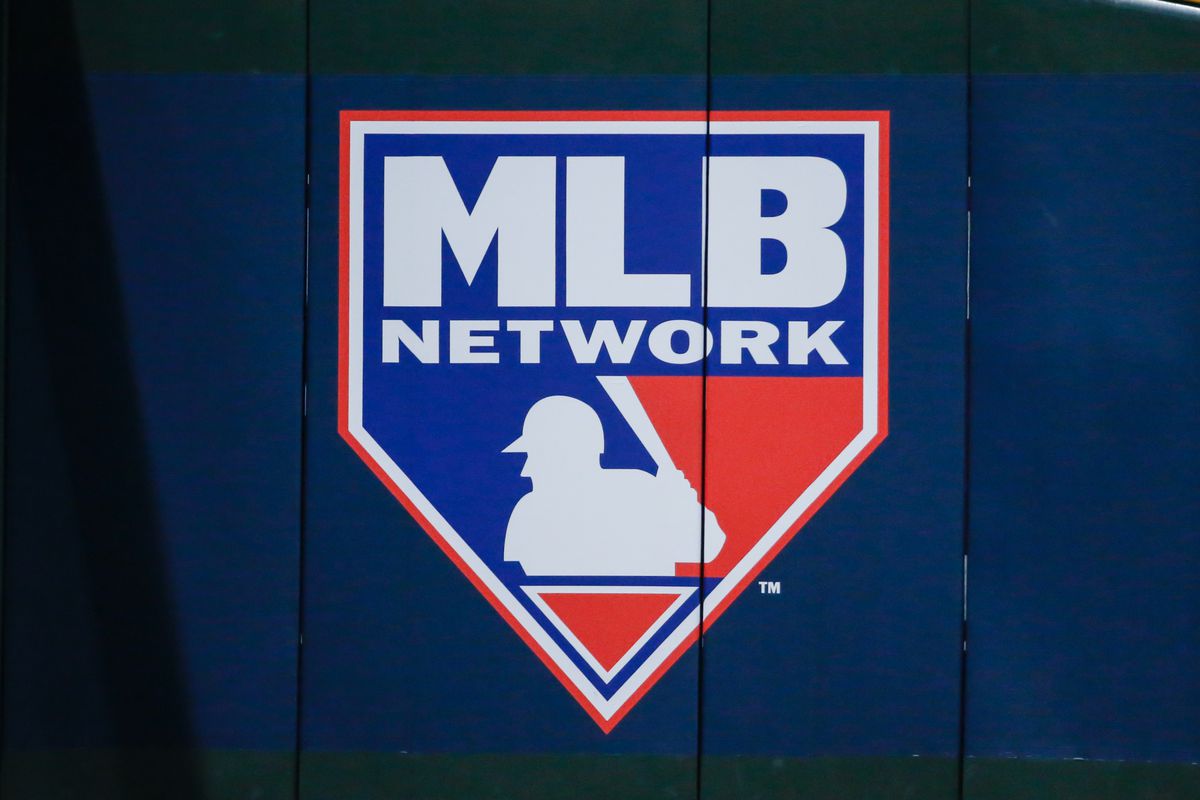 The MLB Network logo during the MLB National League Wild Card baseball game between the Colorado Rockies and the Arizona Diamondbacks on October 4, 2017 at Chase Field in Phoenix, Arizona.
