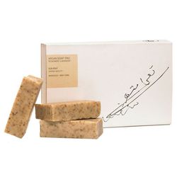 <b>Kahina</b> argan soap trio, <a href="http://www.accompanyus.com/collections/h-g-100/products/argan-soap-trio-rosemary-lavender">$48</a>