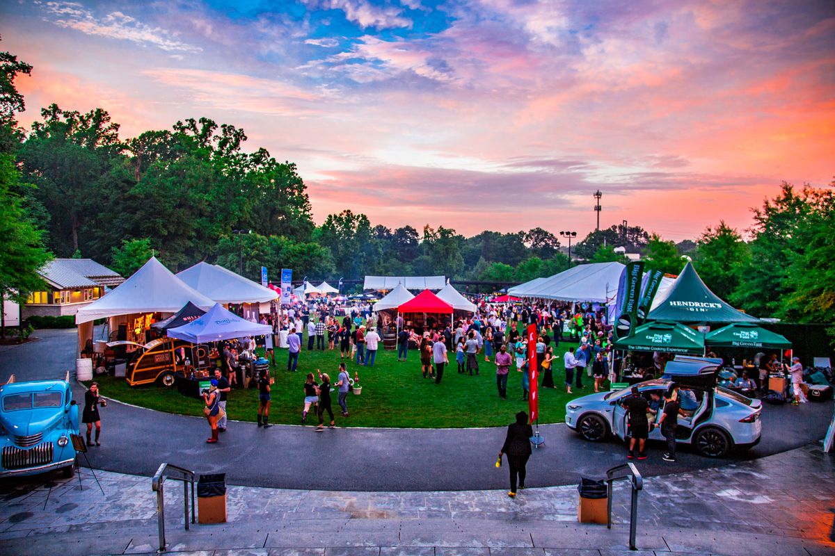 Post-storm sky at the Friday evening 2018 tasting tents at Piedmont Park