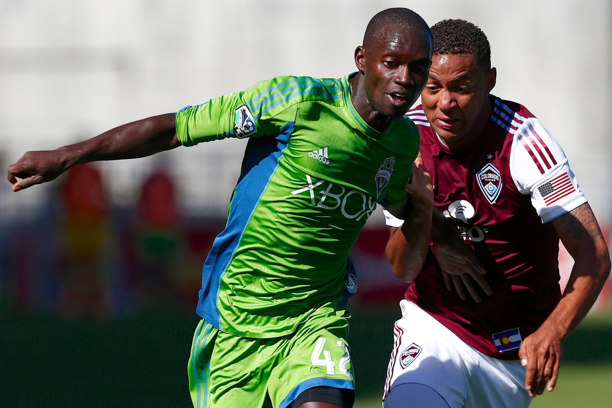 Michael Azira, seen here desperately trying to avoid the pursuit of the Rapids