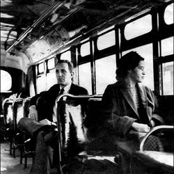 On Dec. 1, 1955, Rosa Parks refused to give up her seat on a segregated bus in Montgomery, Alabama. Her act of nonviolent resistance launched the civil rights movement, which spread nationwide. In commemoration of Rosa Parks Day, Monday, Dec. 1, 2016, the Utah Transit Authority displayed a 1955-era bus at its Salt Lake Central transit terminal. The vehicle was fully overhauled by UTA employees who volunteered their time and labor to restore it to mint condition.