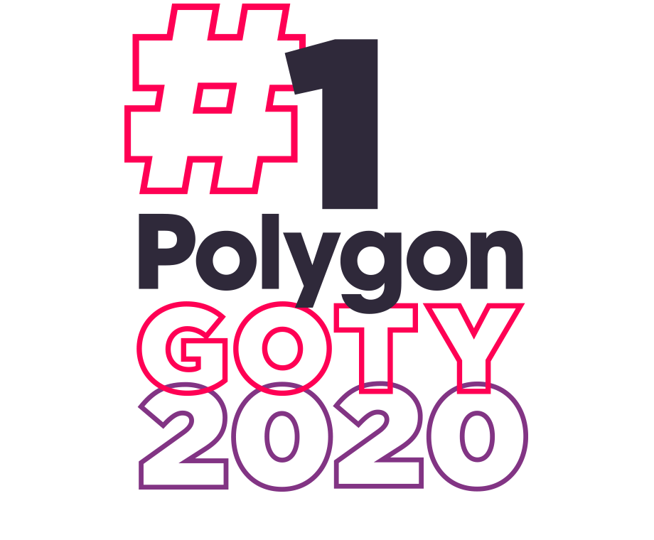 Graphic layout of the words #1 Polygon GOTY 2020