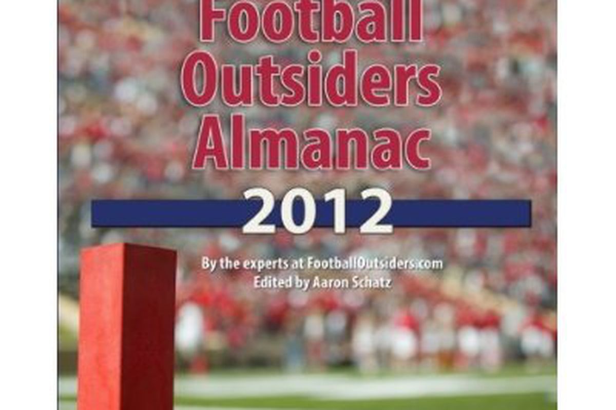 <a href="http://www.amazon.com/Football-Outsiders-Almanac-2012-Essential/dp/1478201525/ref=sr_1_1?ie=UTF8&qid=1343999832&sr=8-1&keywords=football+outsiders" target="new">Football Outsiders Almanac 2012</a>