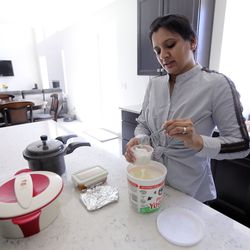 Purvi Patel makes dinner for herself at her home in Riverton on Tuesday, April 23, 2019. President Donald Trump has proposed eliminating 90,000 H-4 visas, which Patel has.