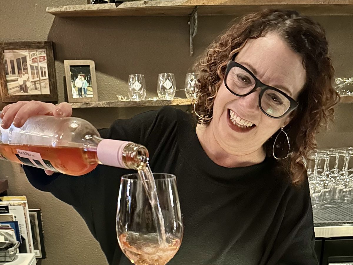 Owner Lisa Park pours a Spanish rosé.