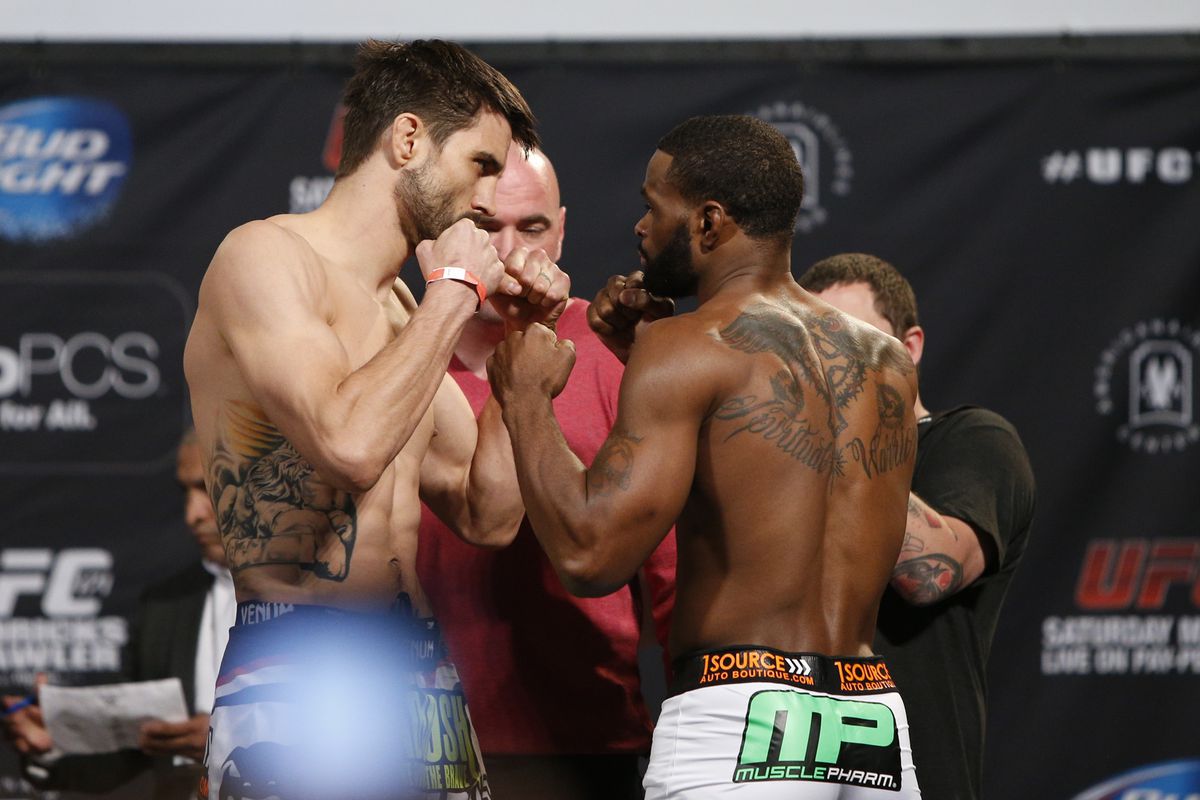 Carlos Condit and Tyron Woodley could be fighting for a title shot at UFC 171 on Saturday.