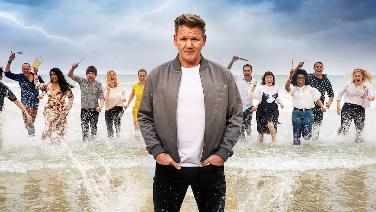 Gordon Ramsay and some of his Future Food Stars contestants.