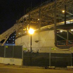 Thu 2/4, 5:51 p.m. Brandenburg (demolition company) crane, in front of the ballpark -