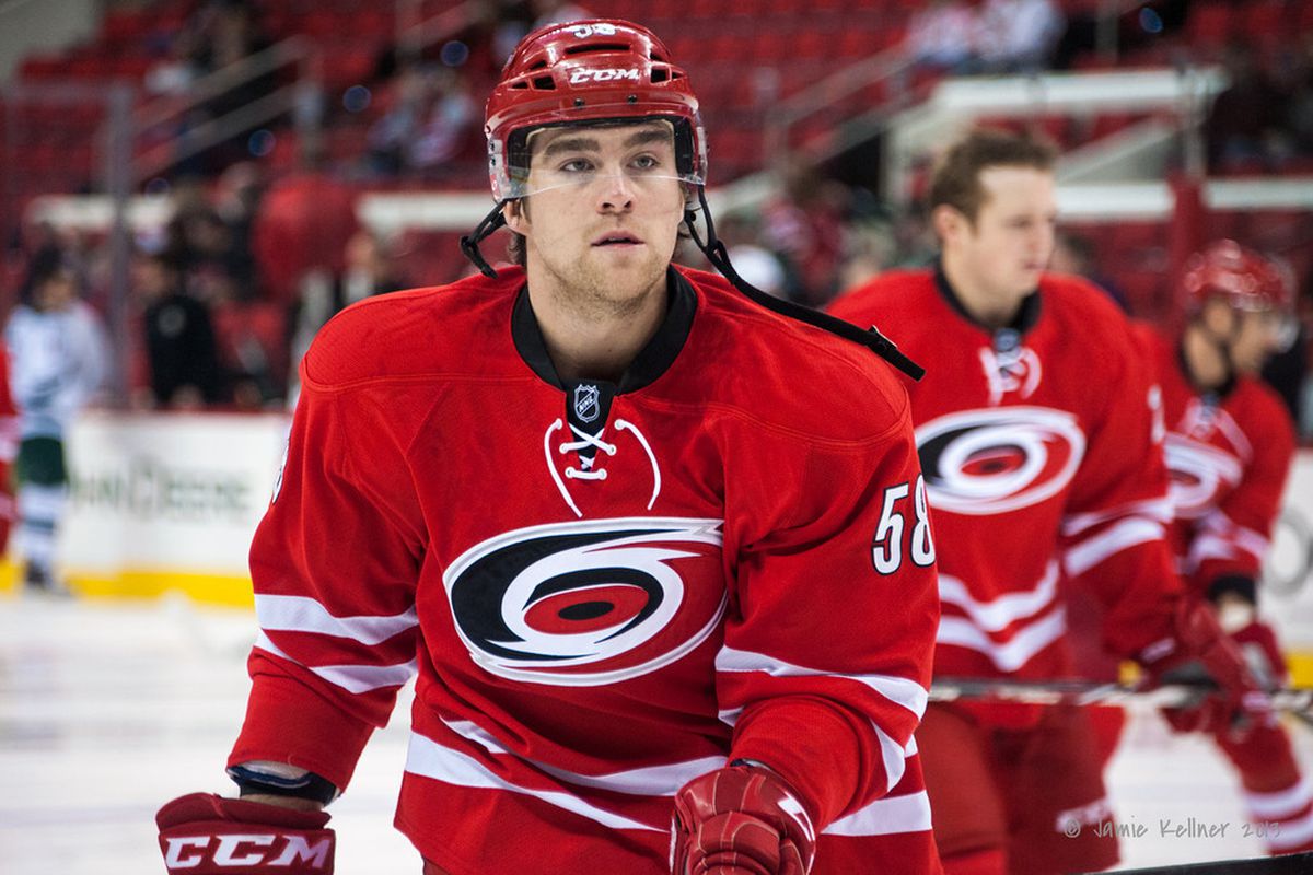 Hurricanes prospect Chris Terry re-signed with Carolina Tuesday, agreeing to a one-year, two-way contract.