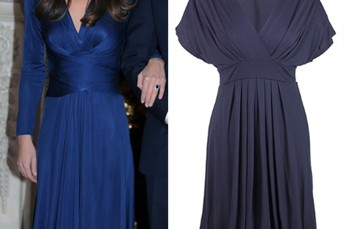They don't even look the same. Images via WENN &amp; <a href="http://fashion.telegraph.co.uk/news-features/TMG8154758/Tesco-replica-of-Kate-Middletons-engagement-dress-sells-out-in-an-hour.html">Telegraph UK</a>