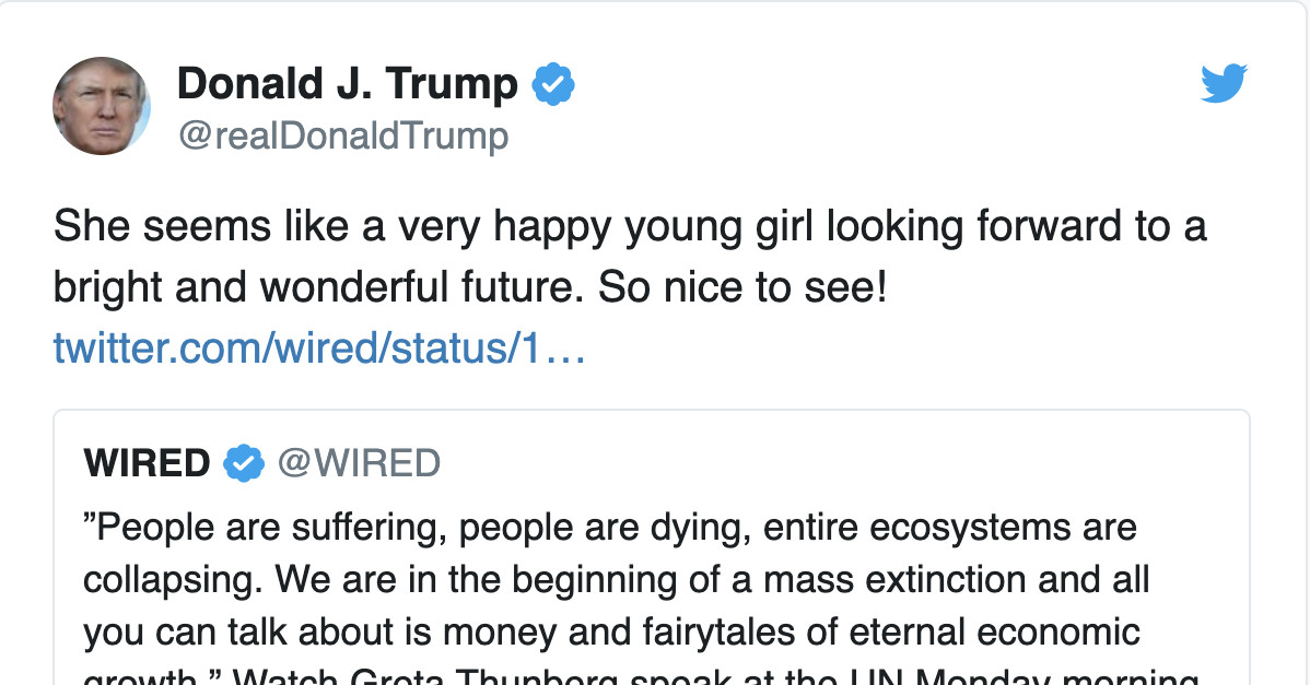 Trump's tweet about Greta Thunberg is one of his ugliest yet - Vox