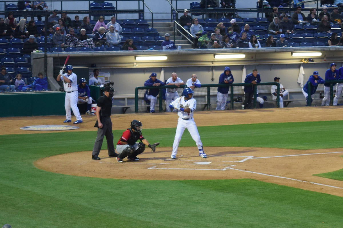 Yusniel Diaz had three hits Friday. Joey Curletta (on deck) had a three-run homer.