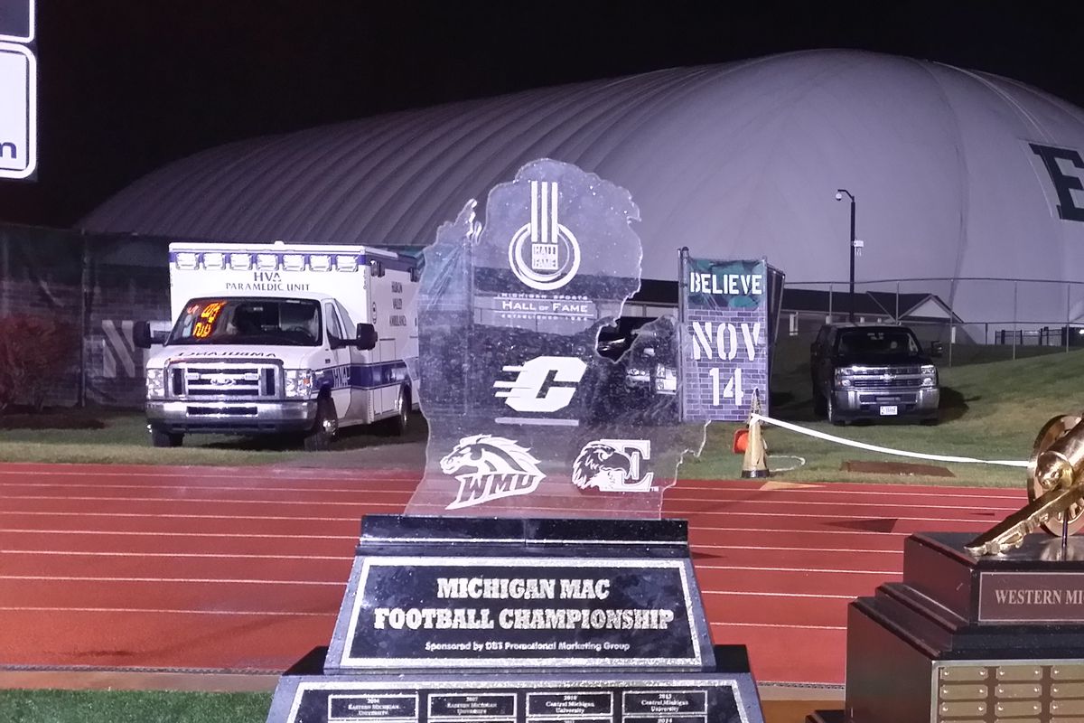 Michigan MAC and Victory Cannon Trophies