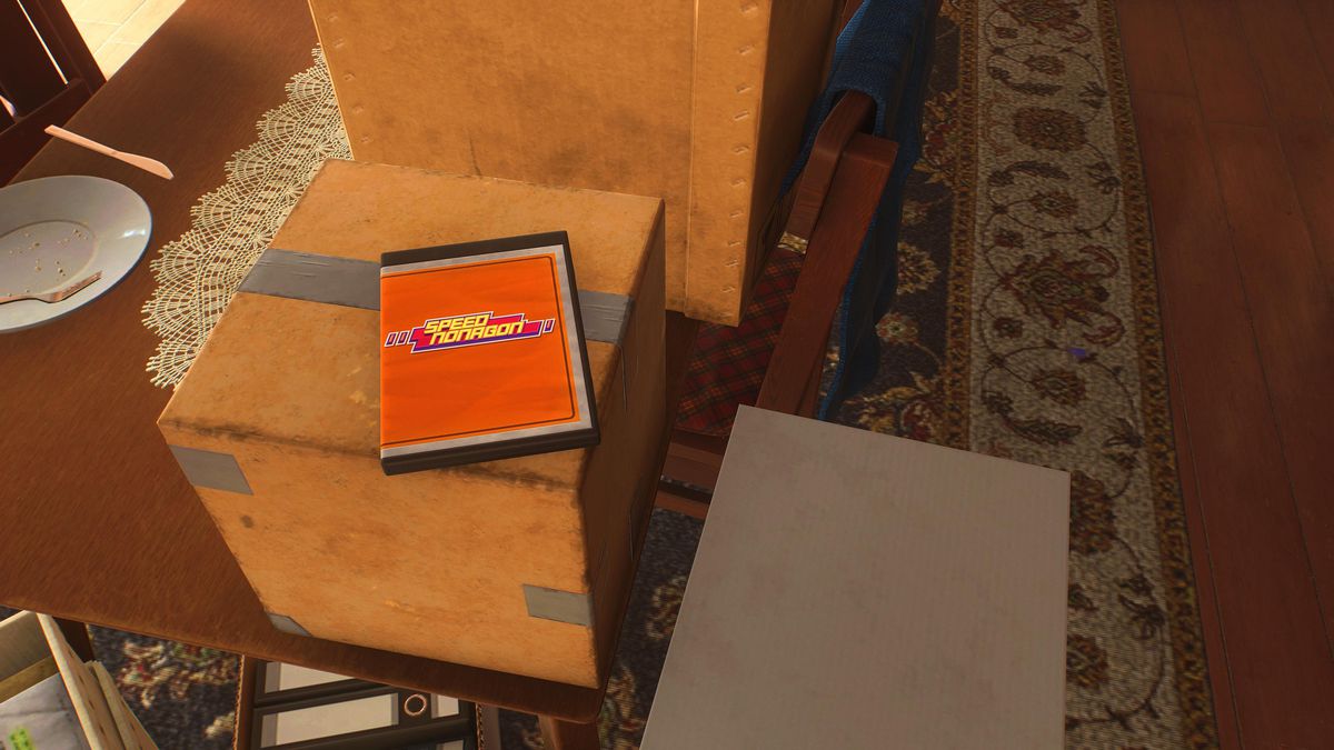 A copy of the fictional video game Speed Nonagon in Spider-Man 2