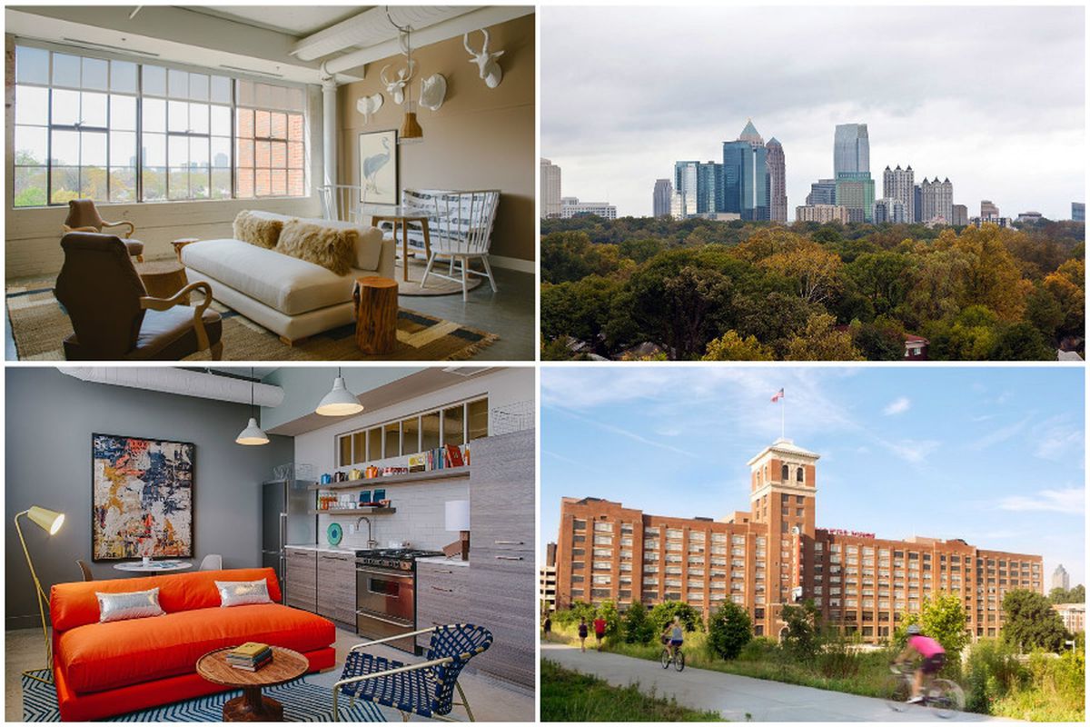 Montage of images of Ponce City Market and the Flats at Ponce City Market.
